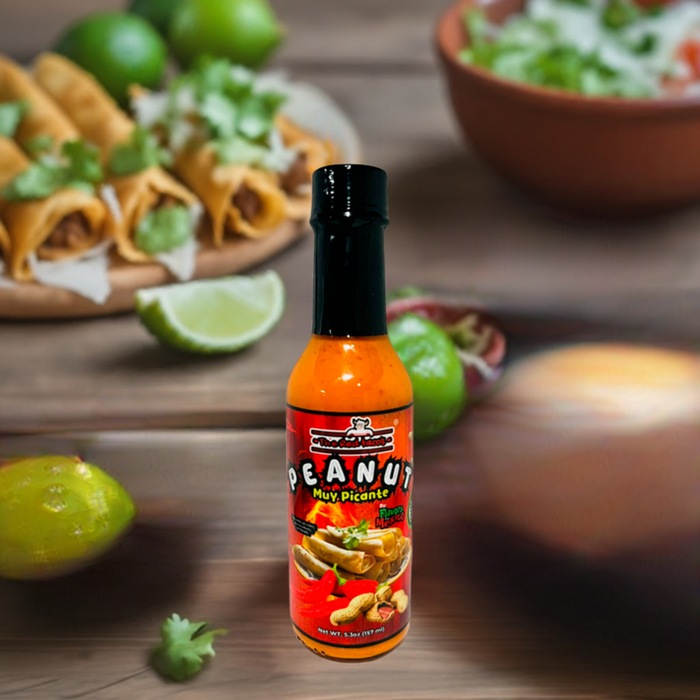 Spicy Peanut and Chile de Arbol Sauce. 5oz.