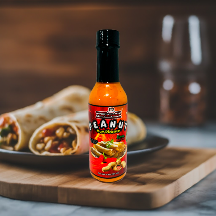 Spicy Peanut and Chile de Arbol Sauce. 5oz.